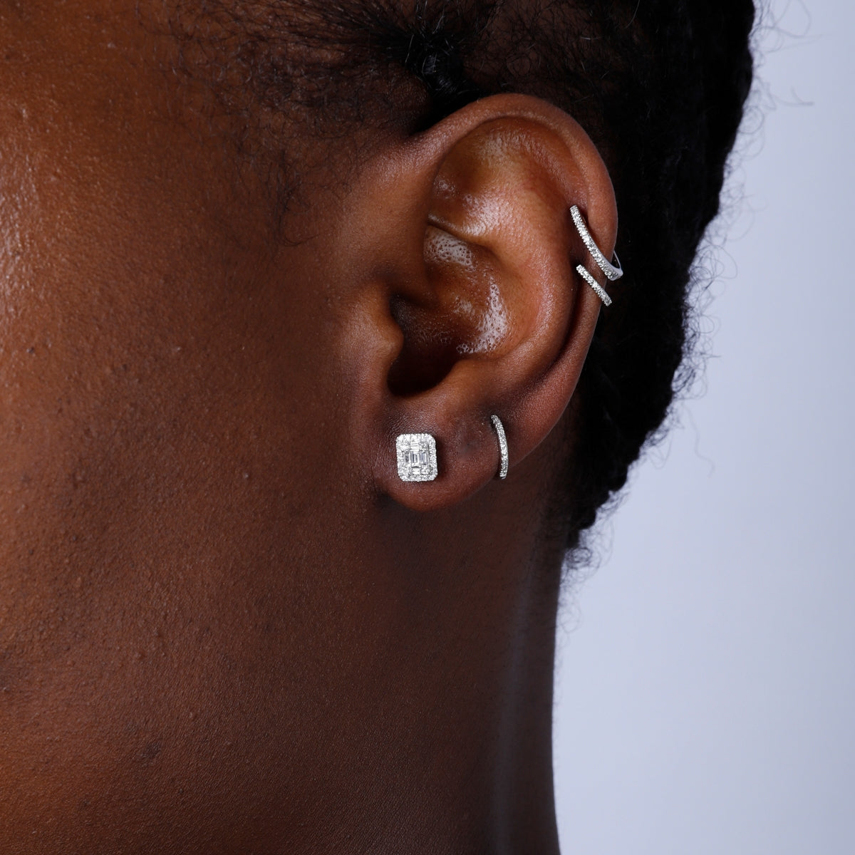 Cushion Halo Studs