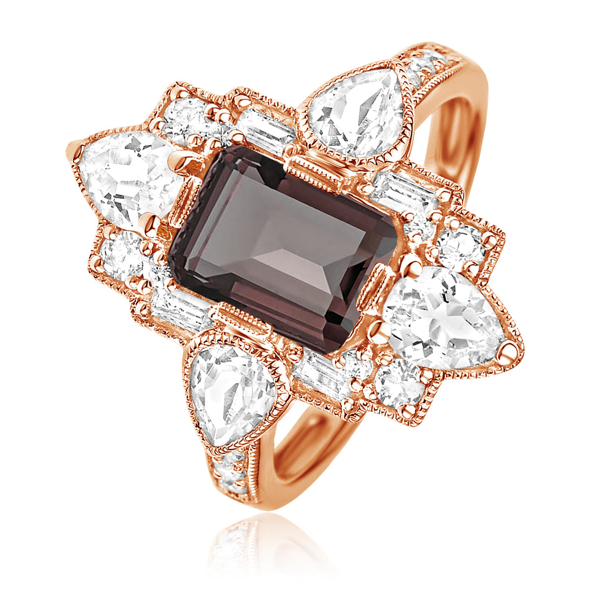 Floral Art Deco Ring