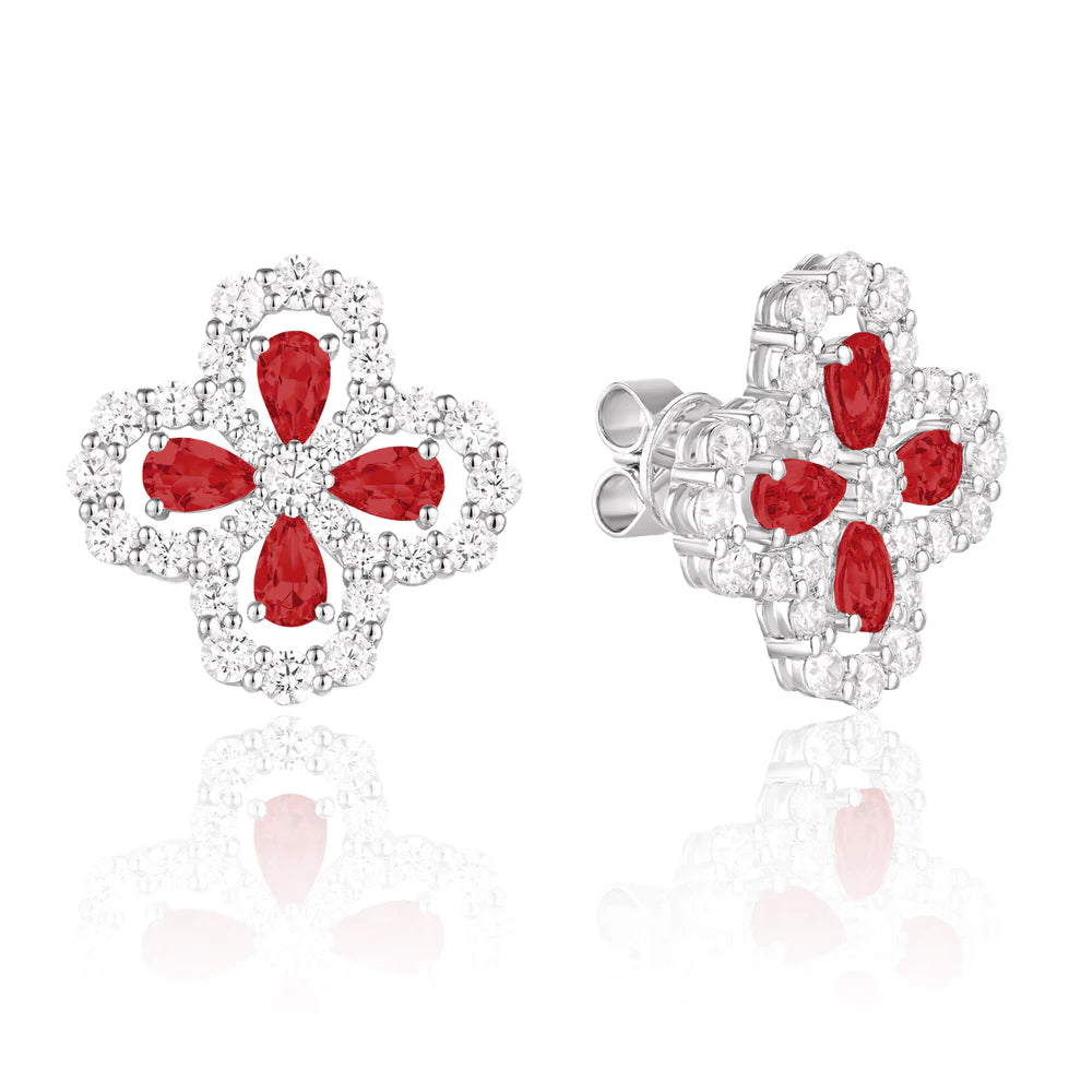 Diamond Clover Studs