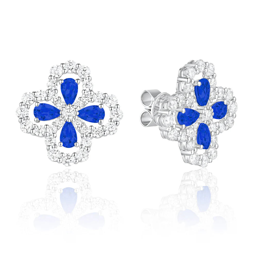 Diamond Clover Studs