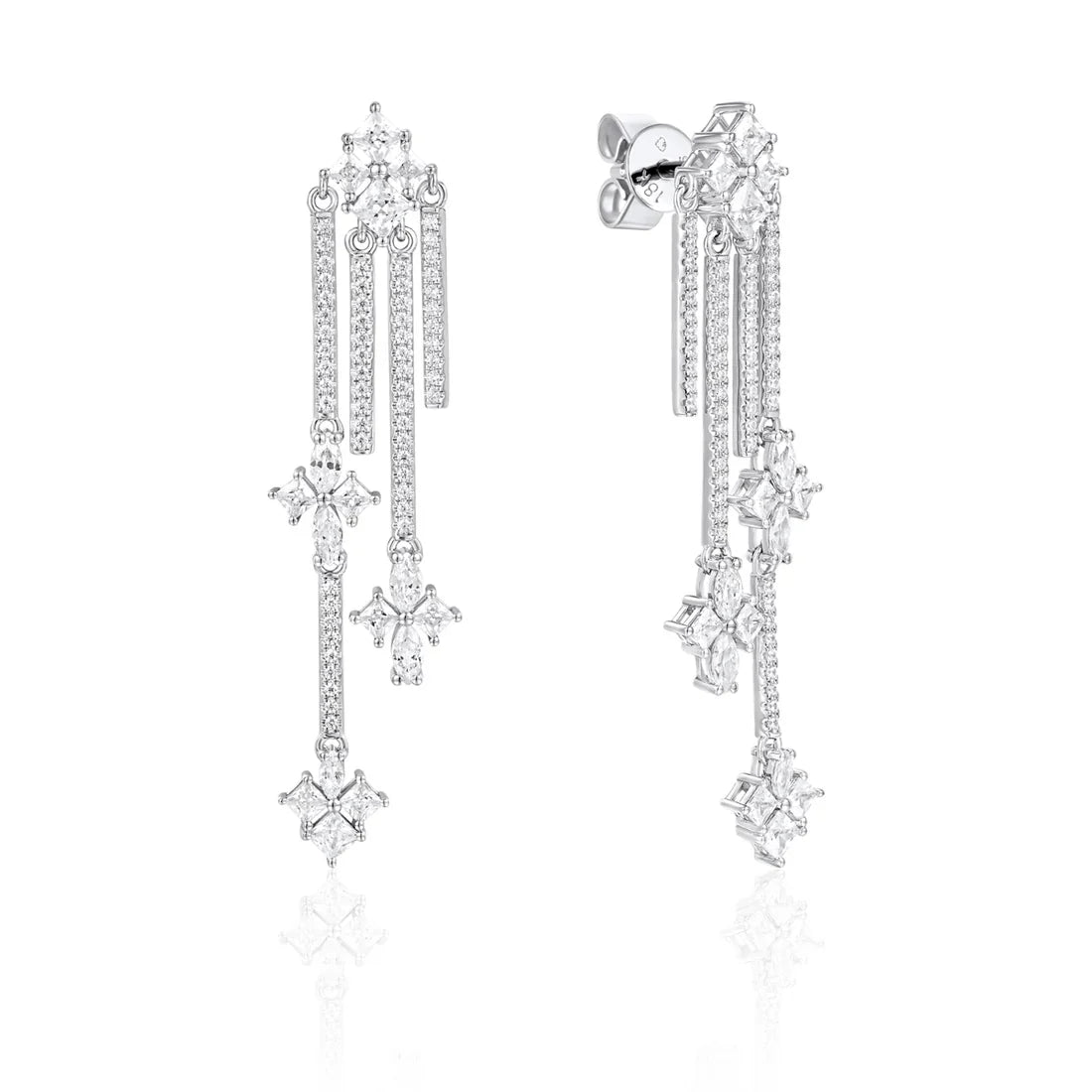 Inspired Chandelier Earrings feature a  cascade of diamonds that will glisten and illuminate.