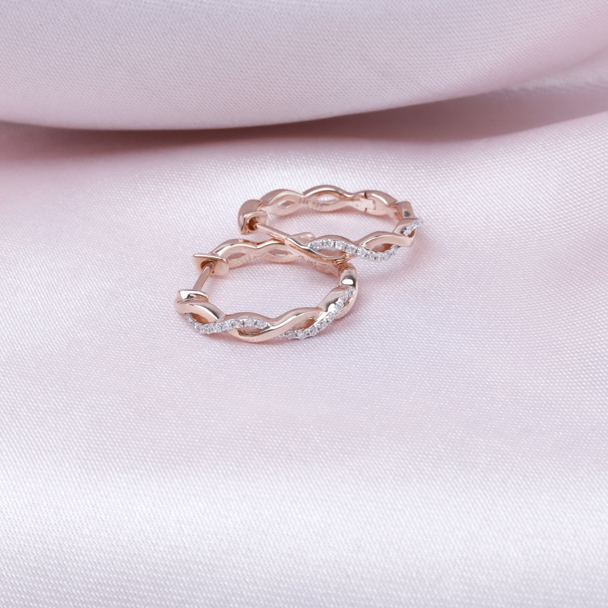 Infinity Diamond Hoops