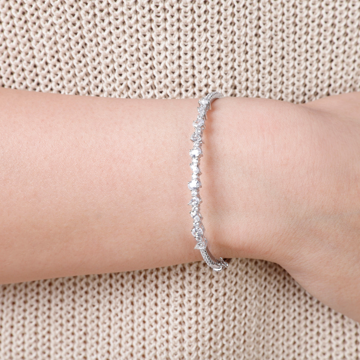 Crystal Diamonds Bangle