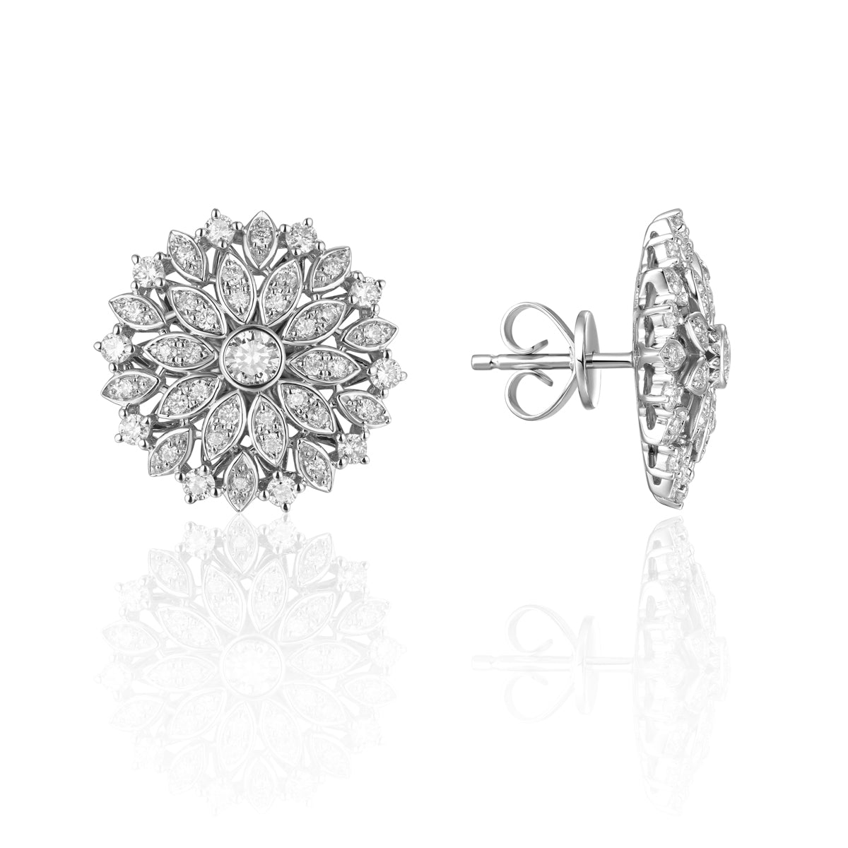 Flower Diamond Studs