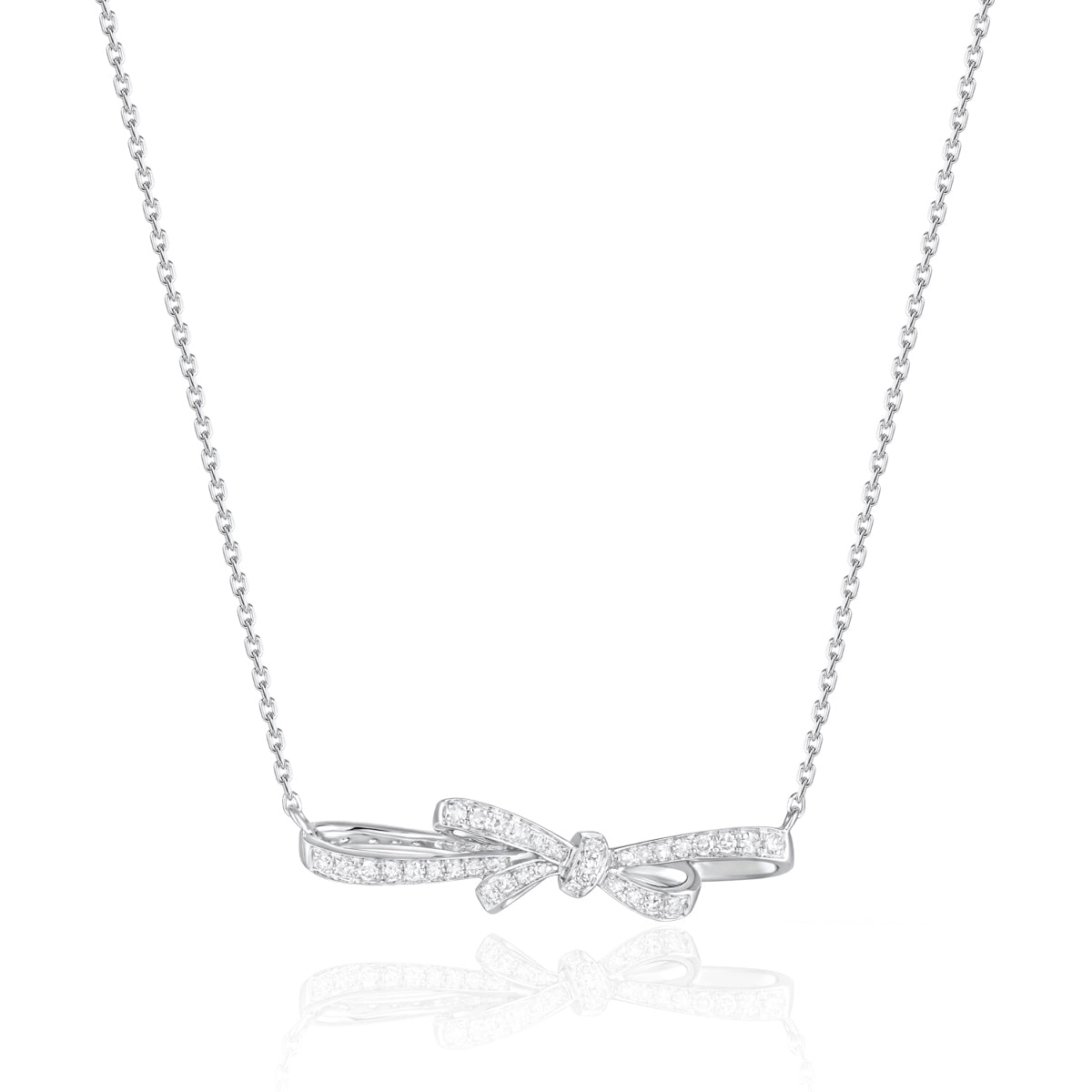 Infinity Bow Diamond Necklace