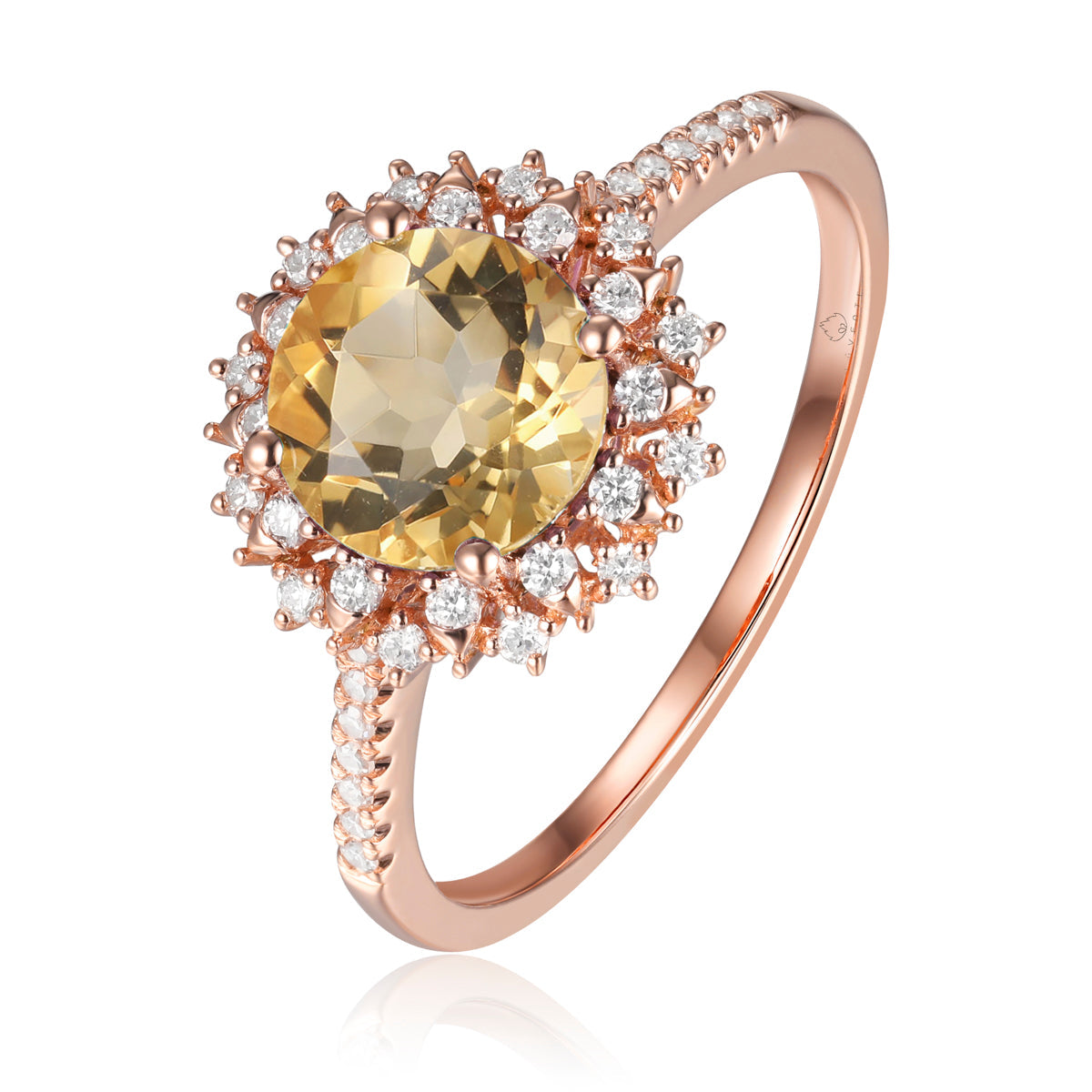 Cocktail Flower Ring crafted with floral motif with delicate gemstones and inspired diamond petals.