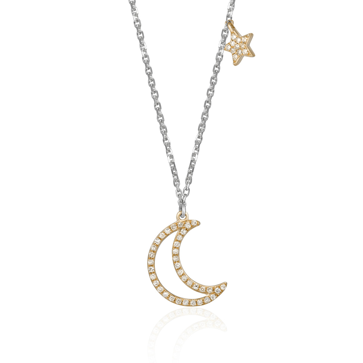 Handcrafted with an intricate crescent and star embellished with diamonds, create a majestic aura