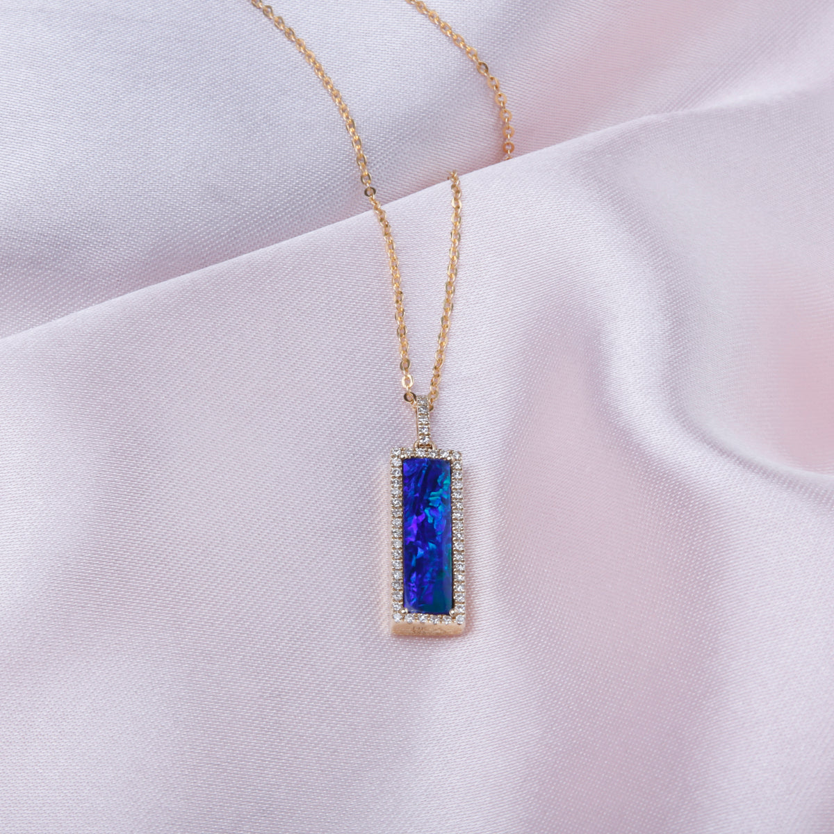 Opal Bar Necklace
