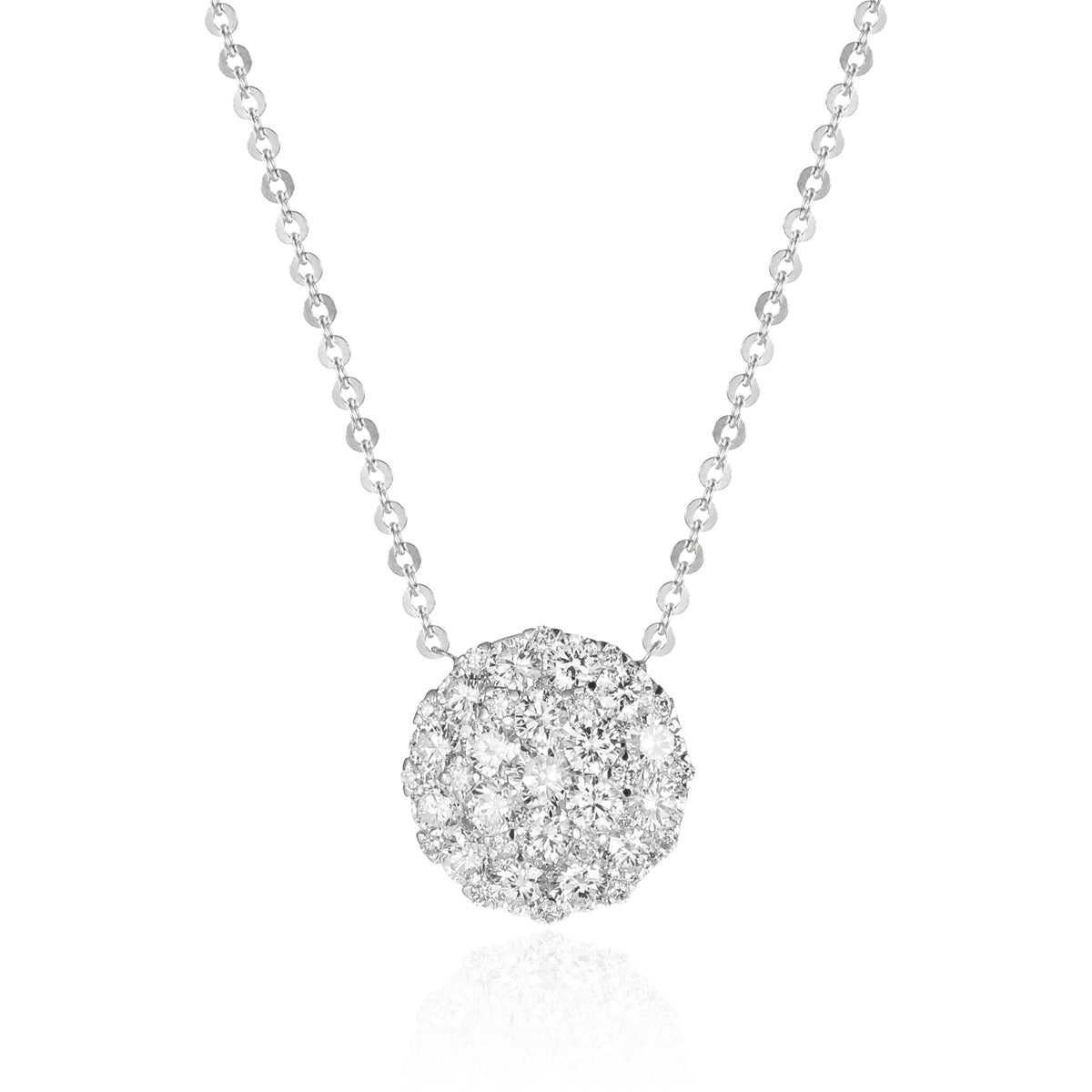 Cluster Round Diamond Necklace