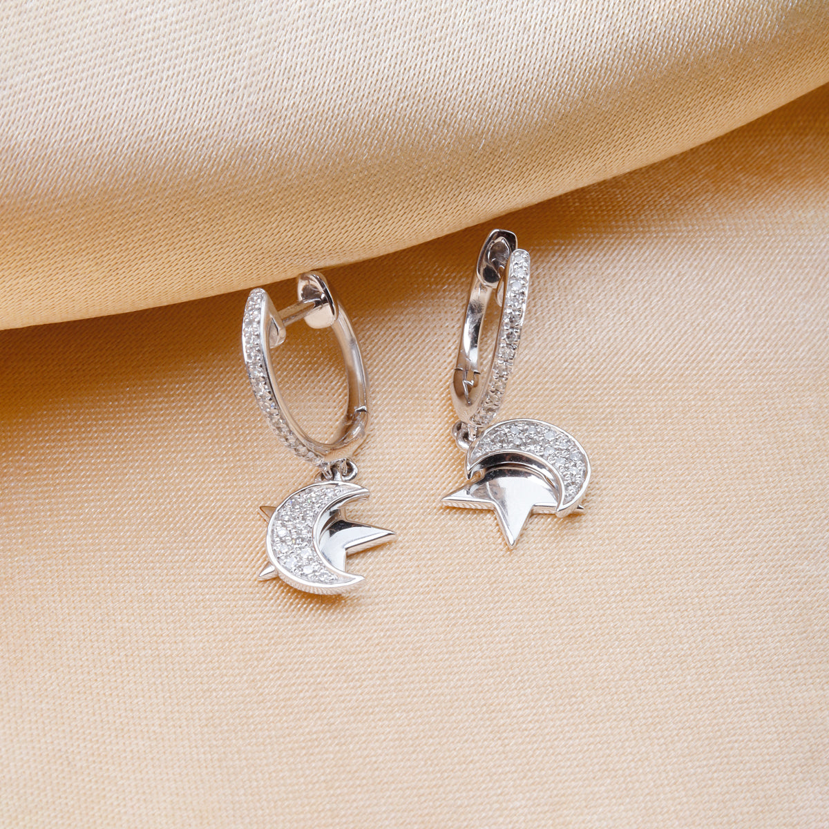 Moon Star Drop Earrings