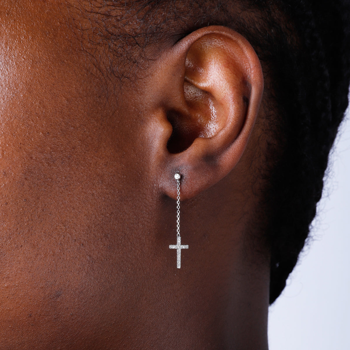 Drop Cross Earrings