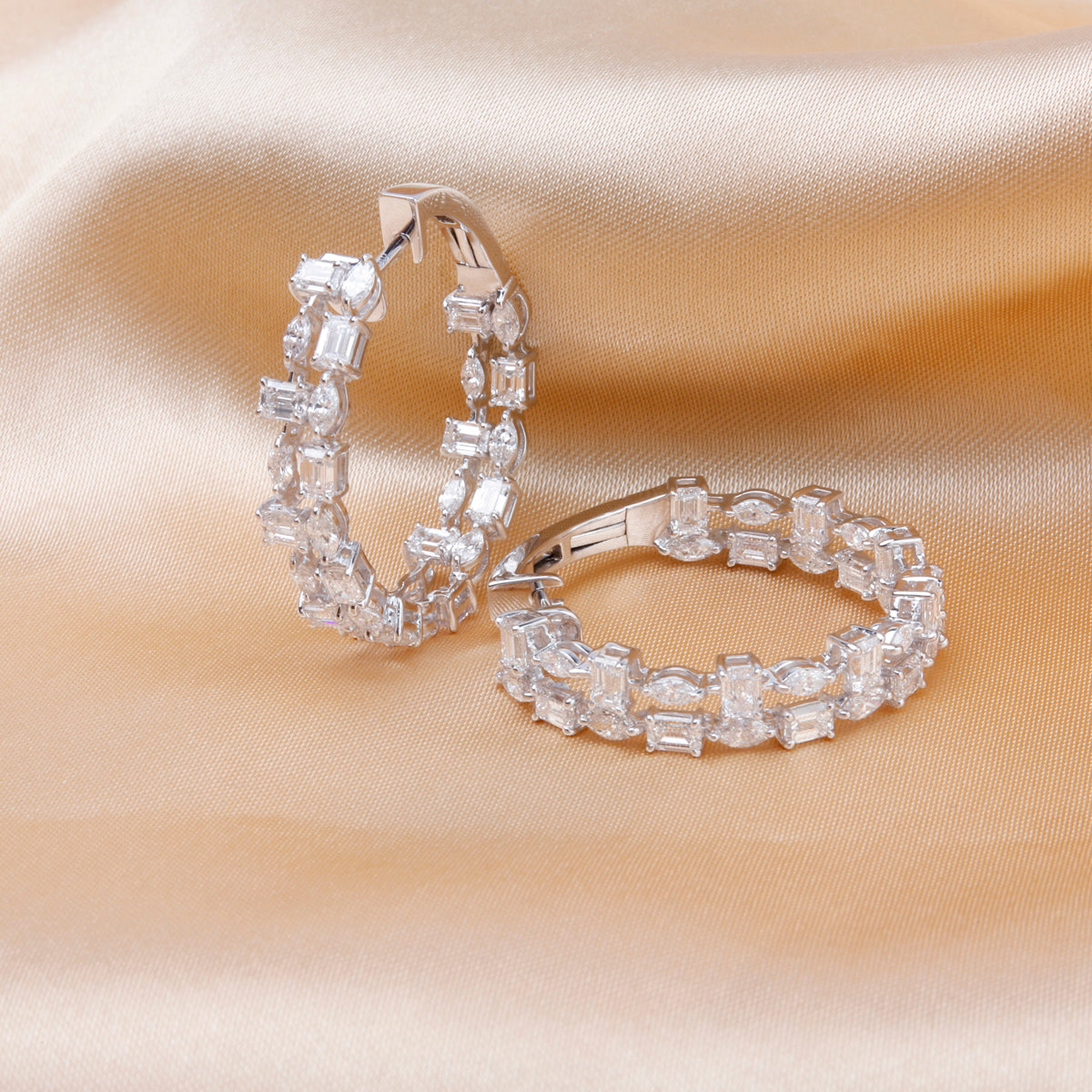 Mosaic Diamond Hoops
