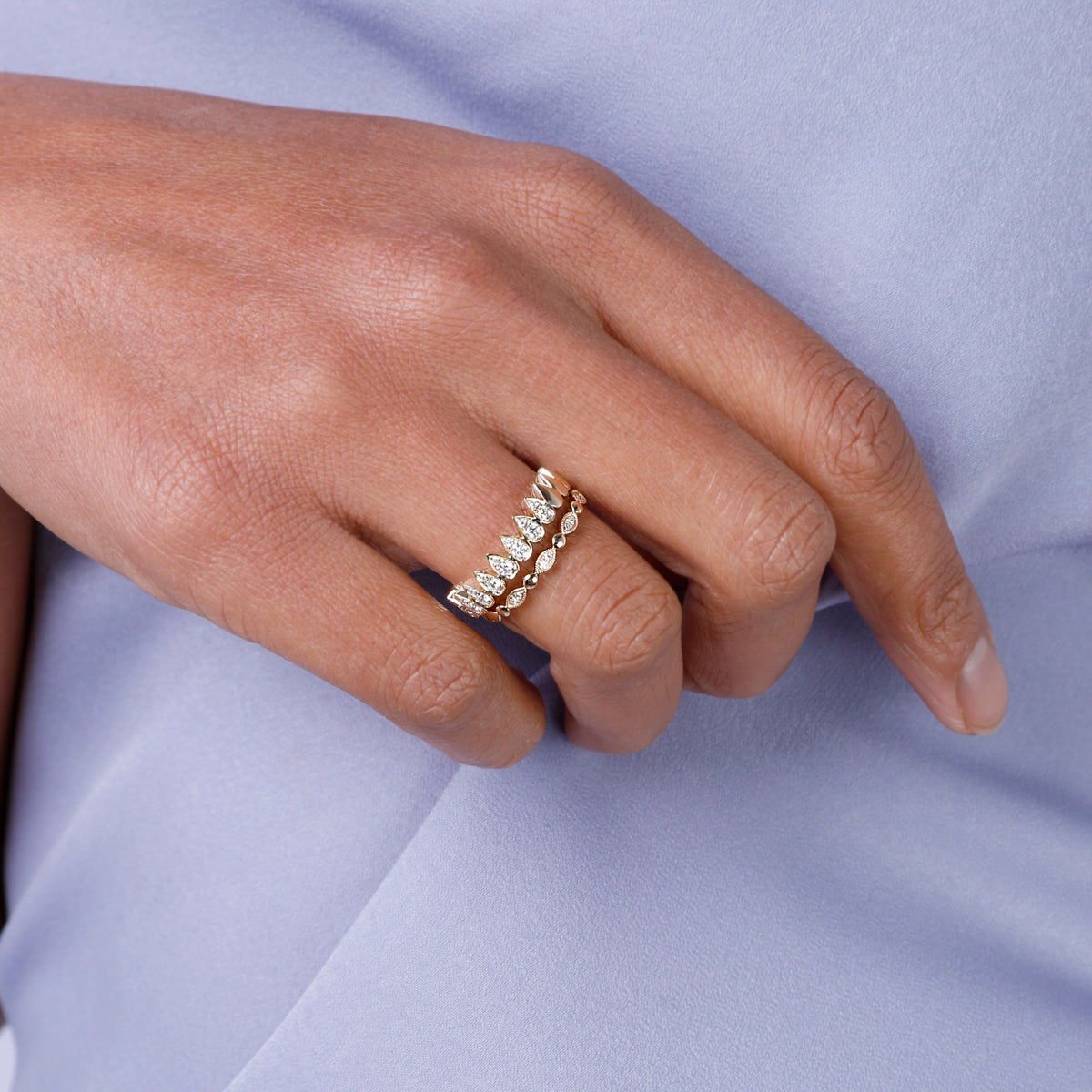 Teardrop Enhancer Diamond Band