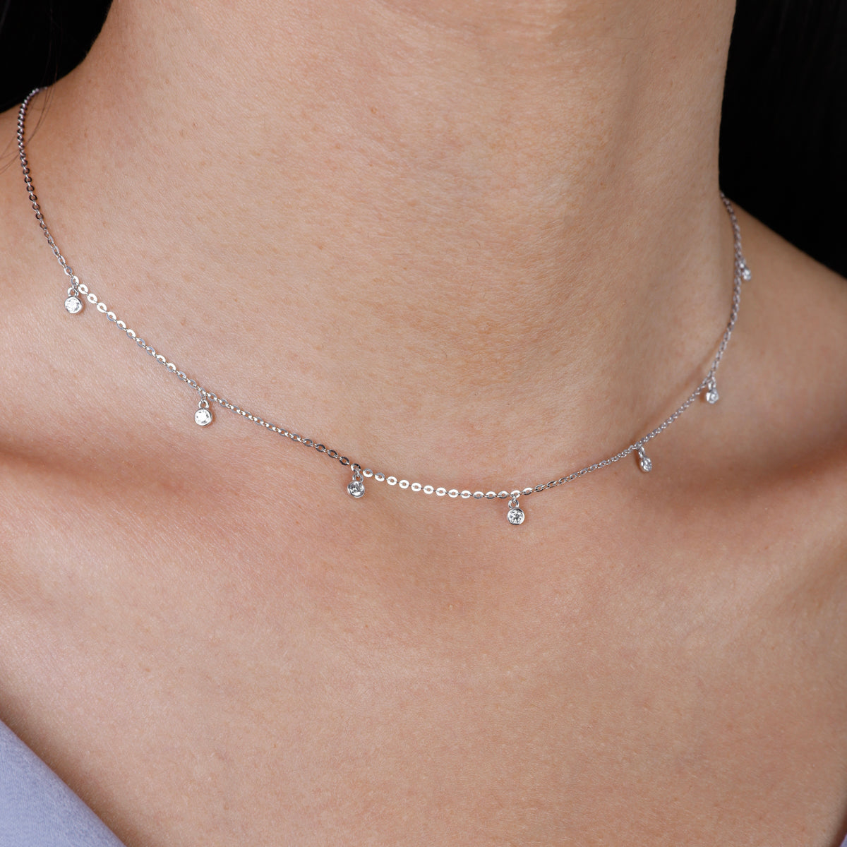 Mini Round Diamond Necklace