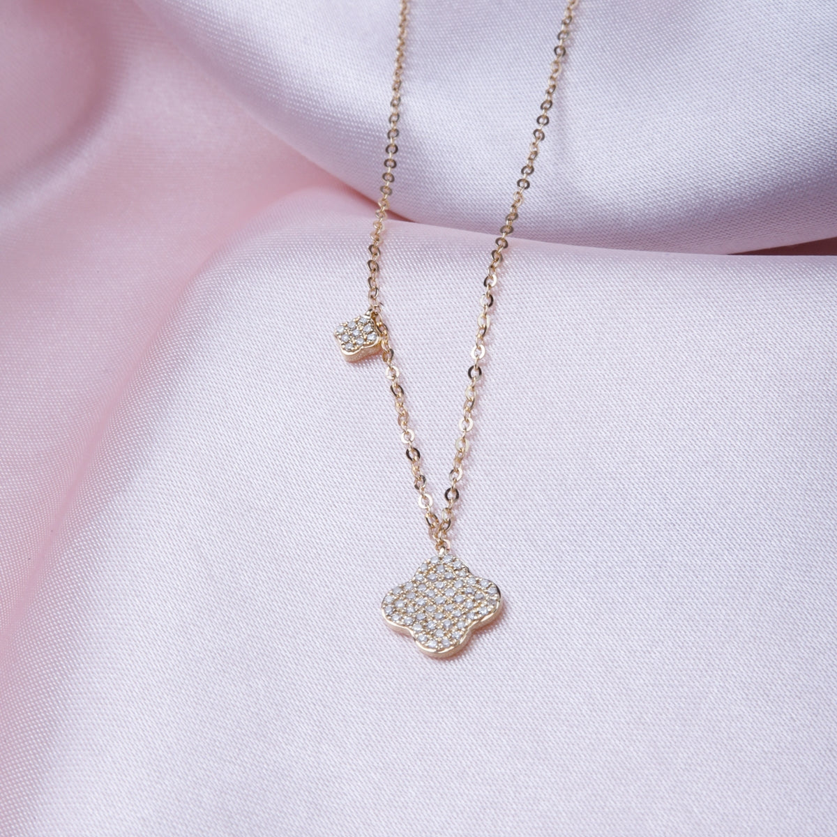 Pave Clover and Charm