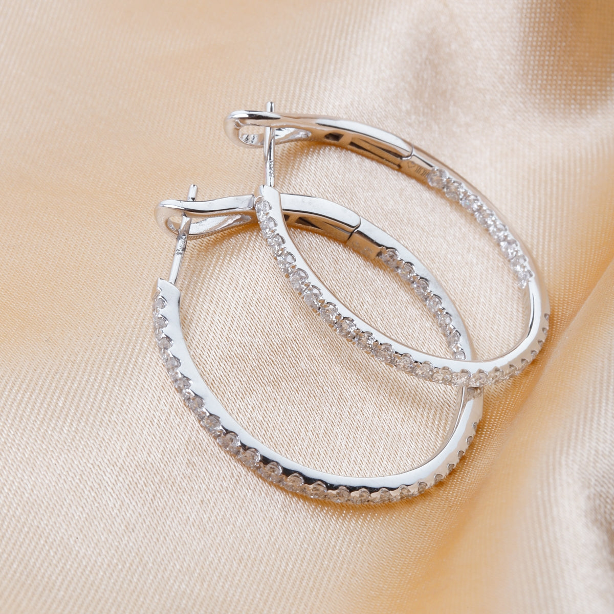 Medium Diamond Hoops
