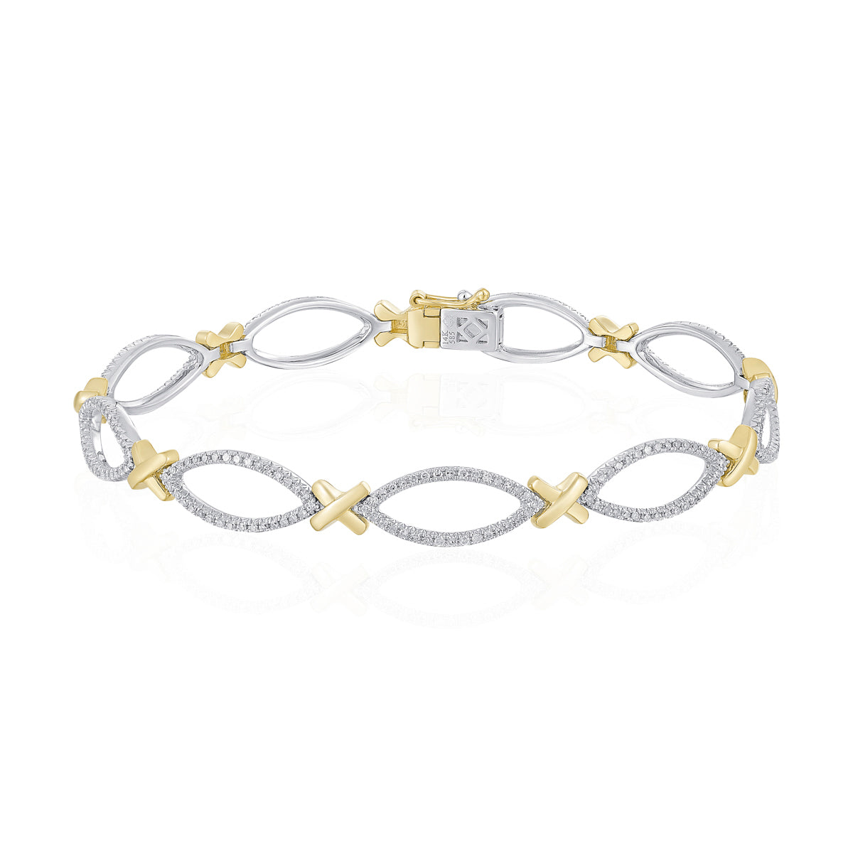 Marquise Shape and  X Bracelet