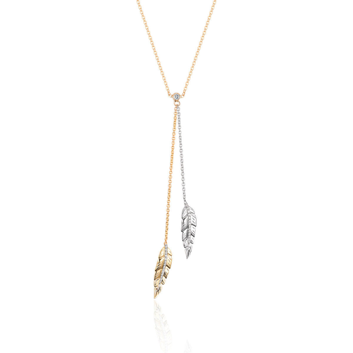 Feather Diamond Necklace