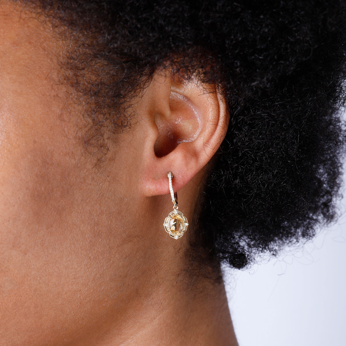 Morrocan Huggie Drop Earrings