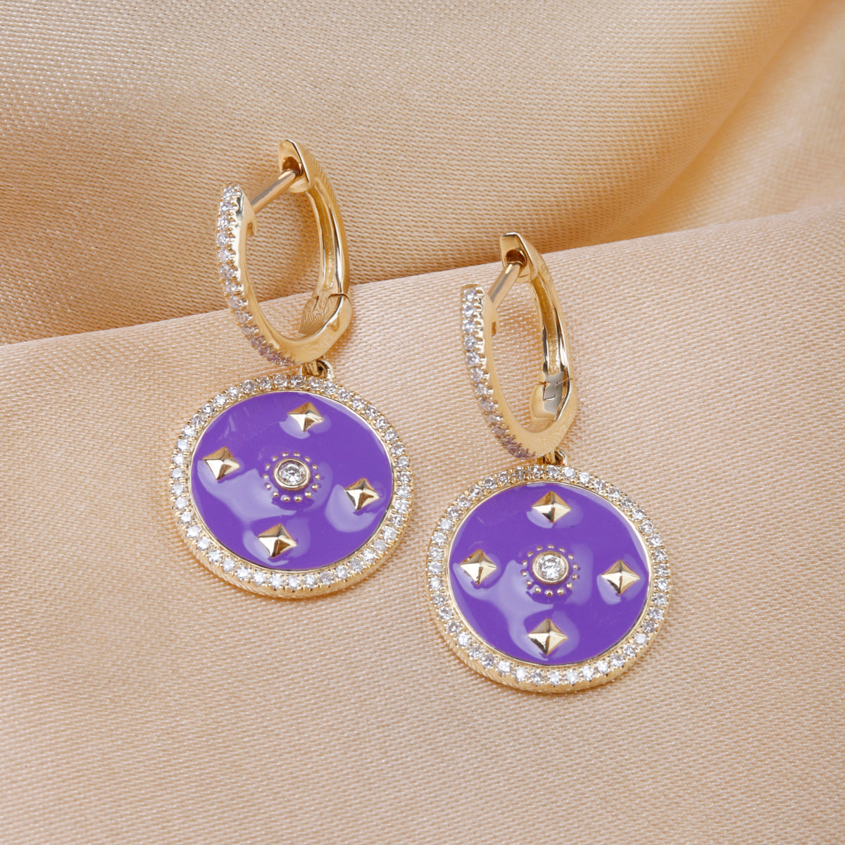 Medieval Enamel Drop Earrings