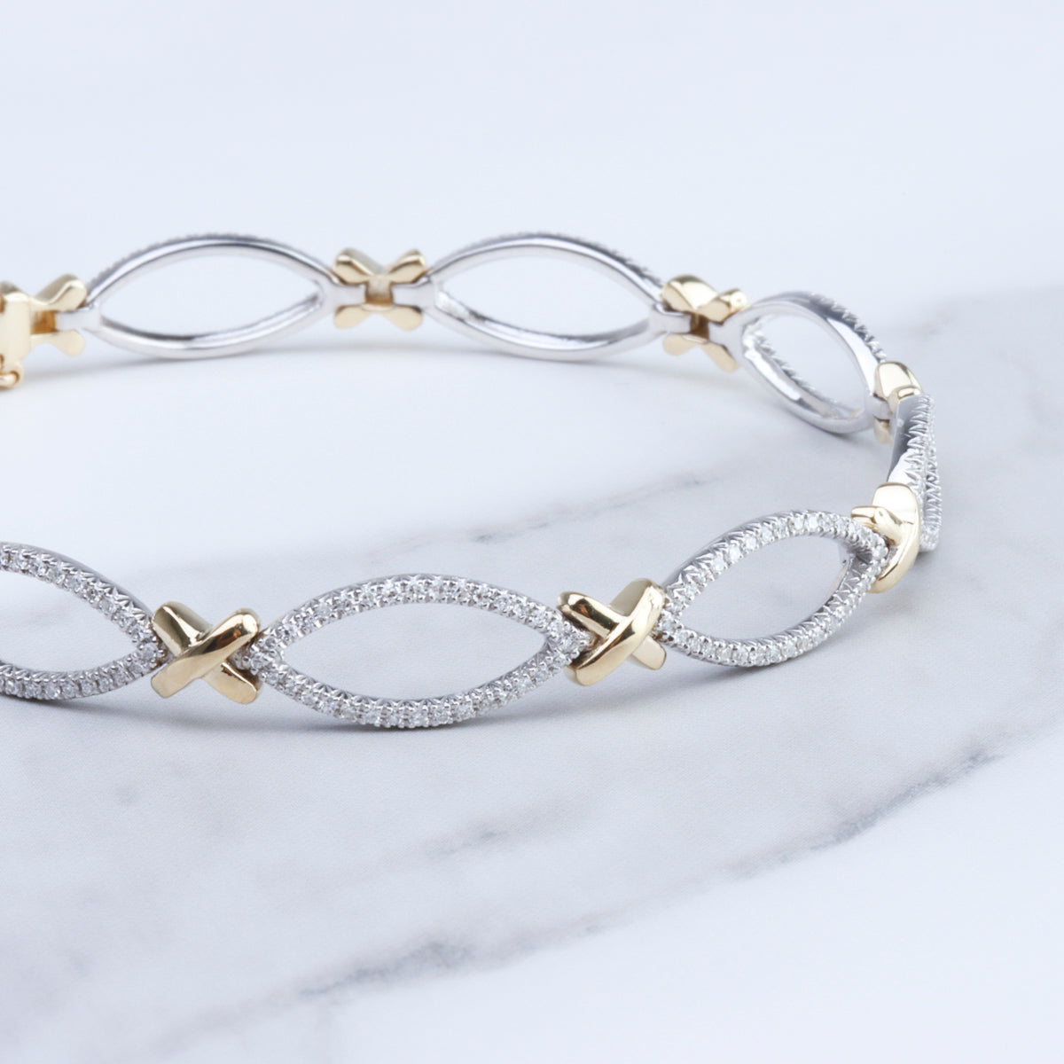 Marquise Shape and  X Bracelet