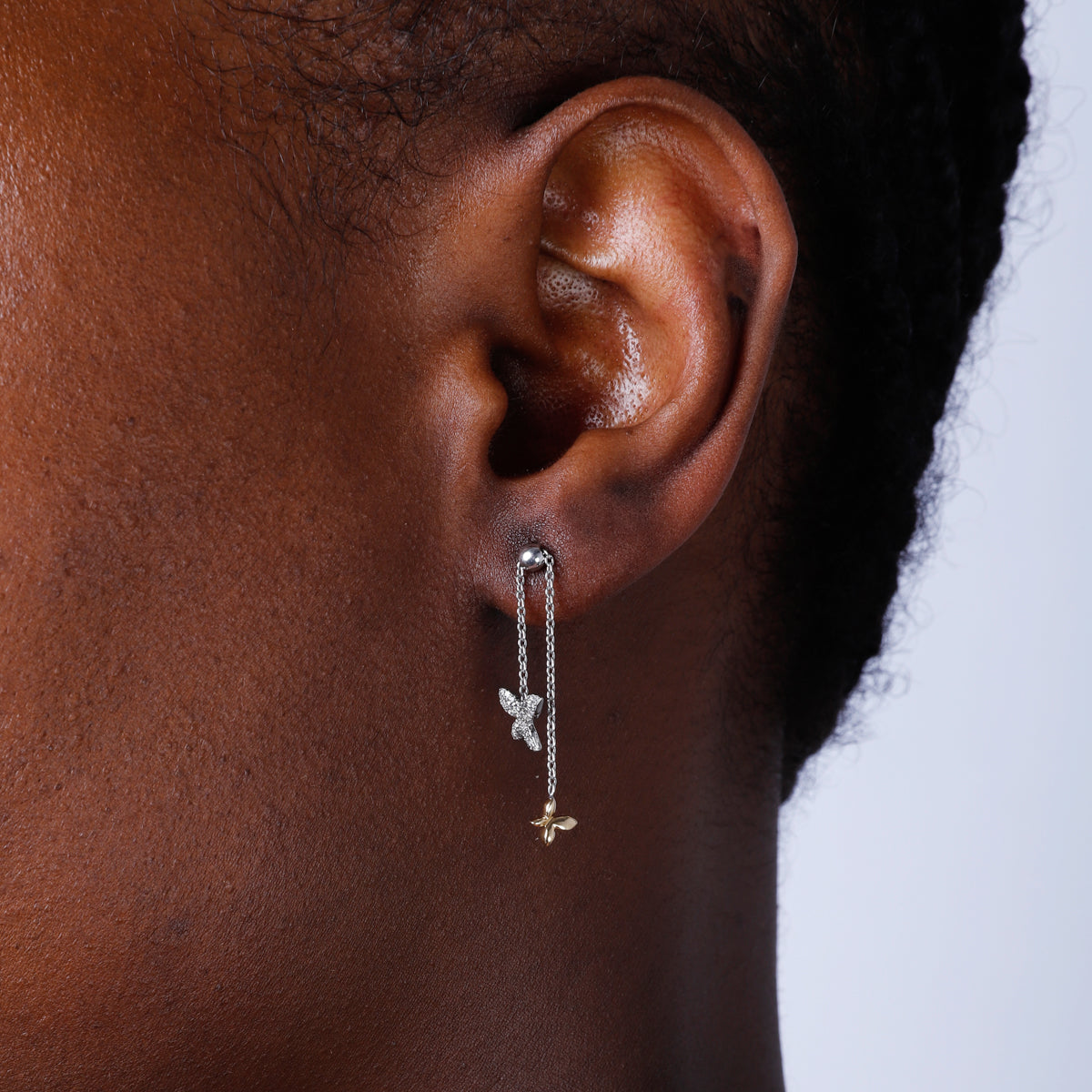 Butterfly Chain Earrings with delicate chains and butterflies, creating a sense of wonder and beauty