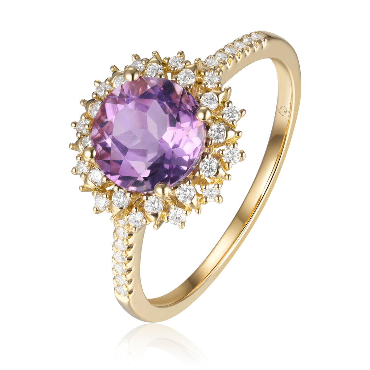 Cocktail Flower Ring crafted with floral motif with delicate gemstones and inspired diamond petals.