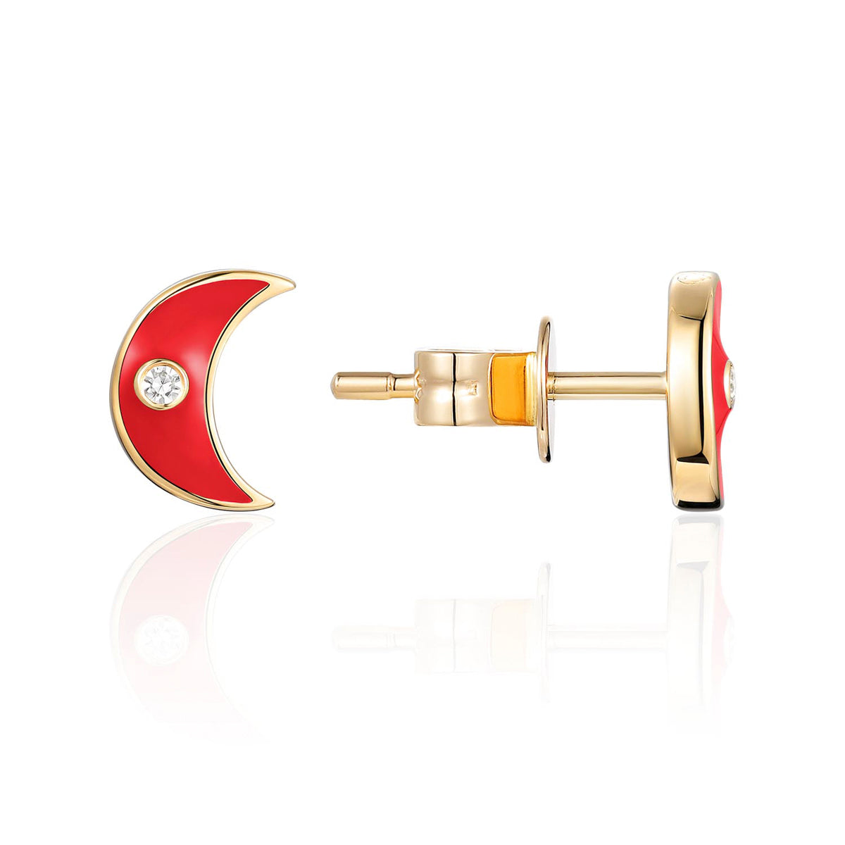 Moon Enamel Studs