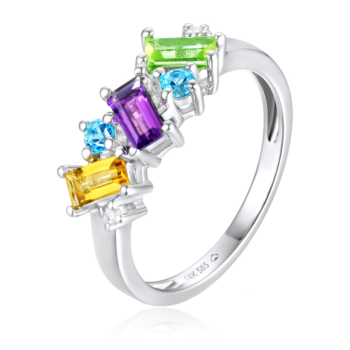 Emerald Cut Semi-Precious Ring