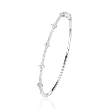 Clover Studs Diamond Bangle 