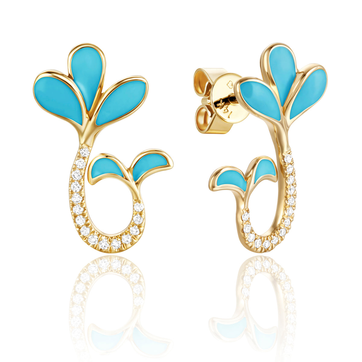 Enamel Lotus Studs