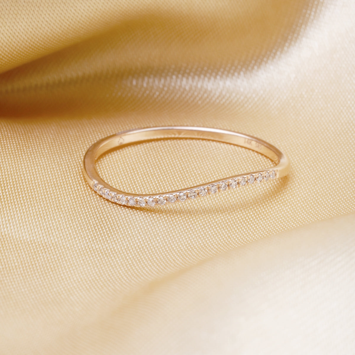 Diamonds Curved Stack Ring