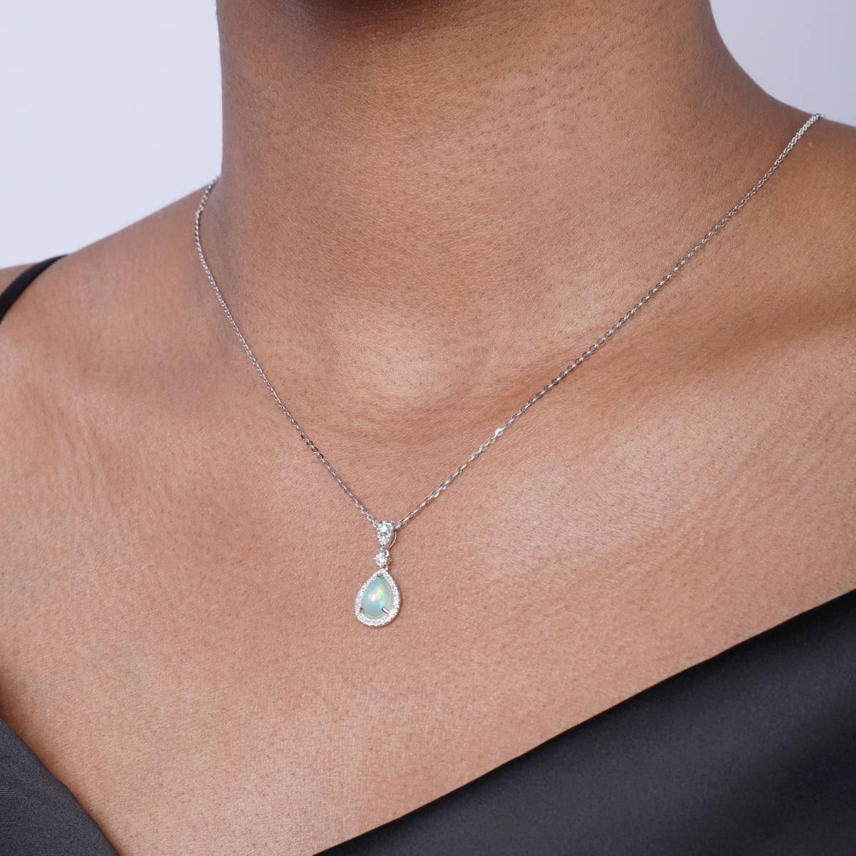 Opal Teardrop Necklace