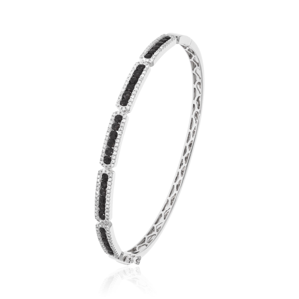 Art Deco Bangle, crafted with luxurious diamonds and precious metals. Timeless Art Deco