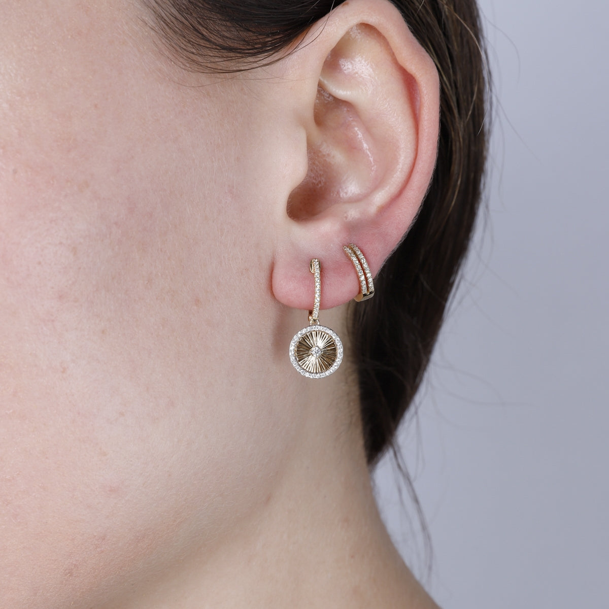 Medallion Round Drop Earrings