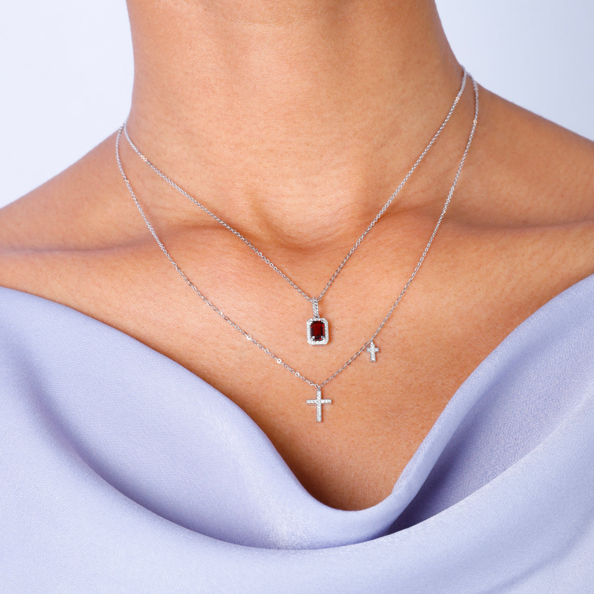 Cross and Charm Necklace