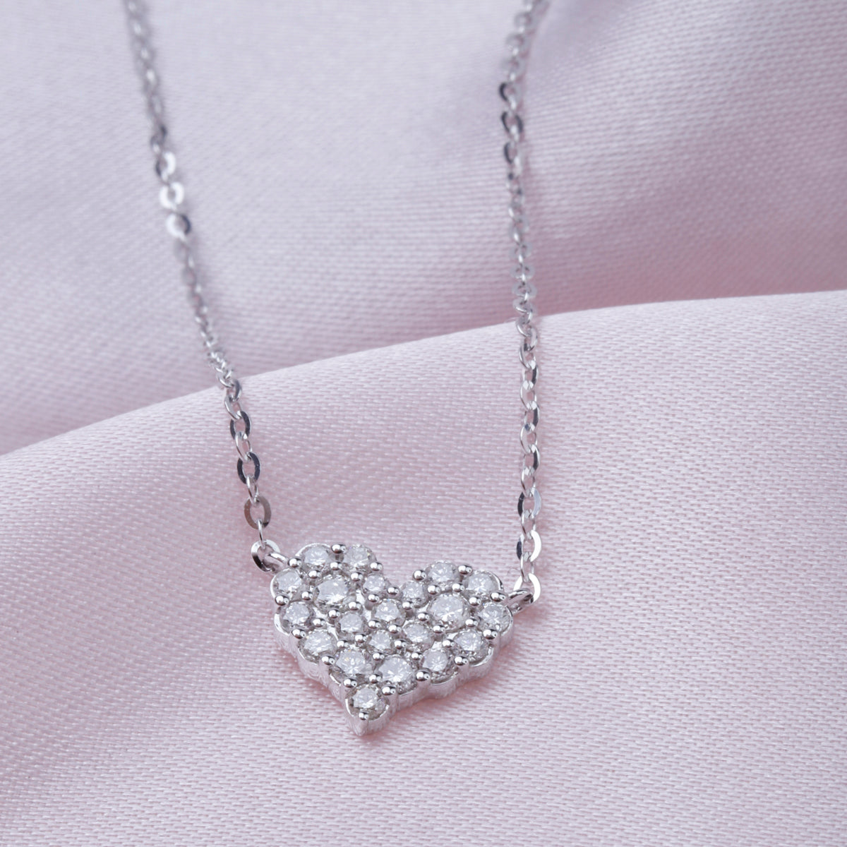 Cluster Heart Necklace