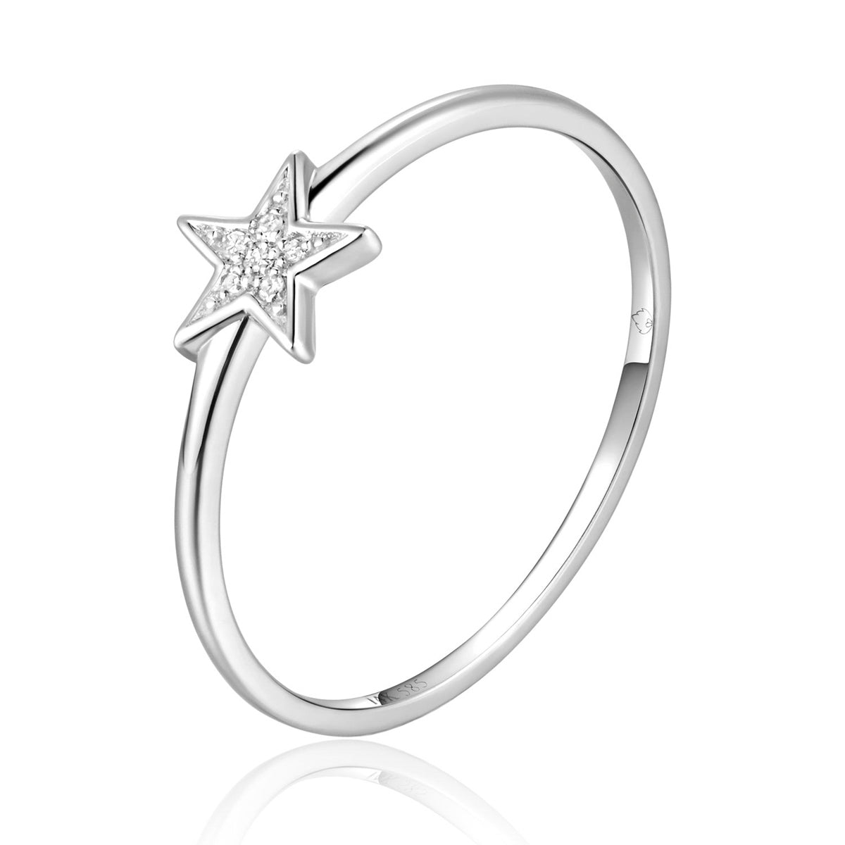 Dainty Star Diamond Ring