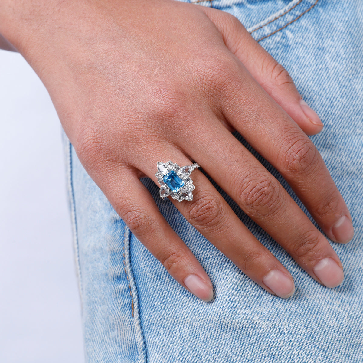 Floral Art Deco Ring
