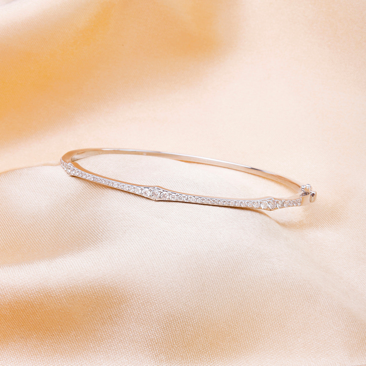 Delicate Stacking Diamond Bangle