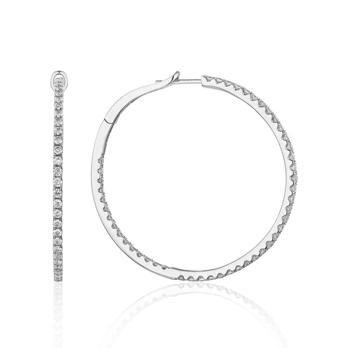 Pave Diamond Hoop