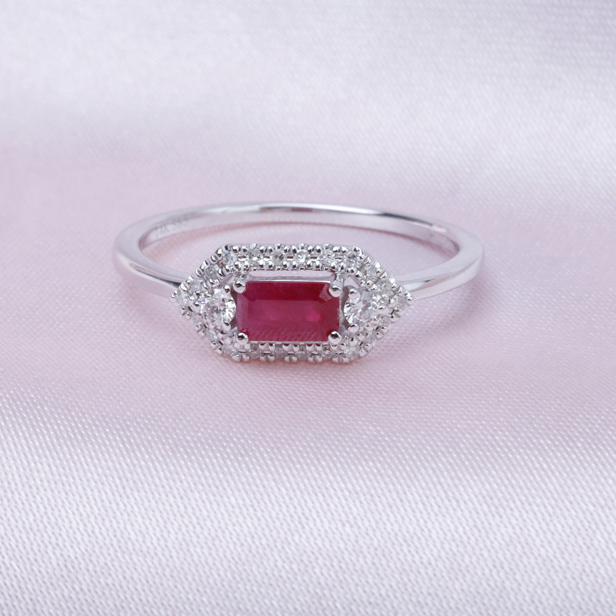 Radiant Halo Cut Ring
