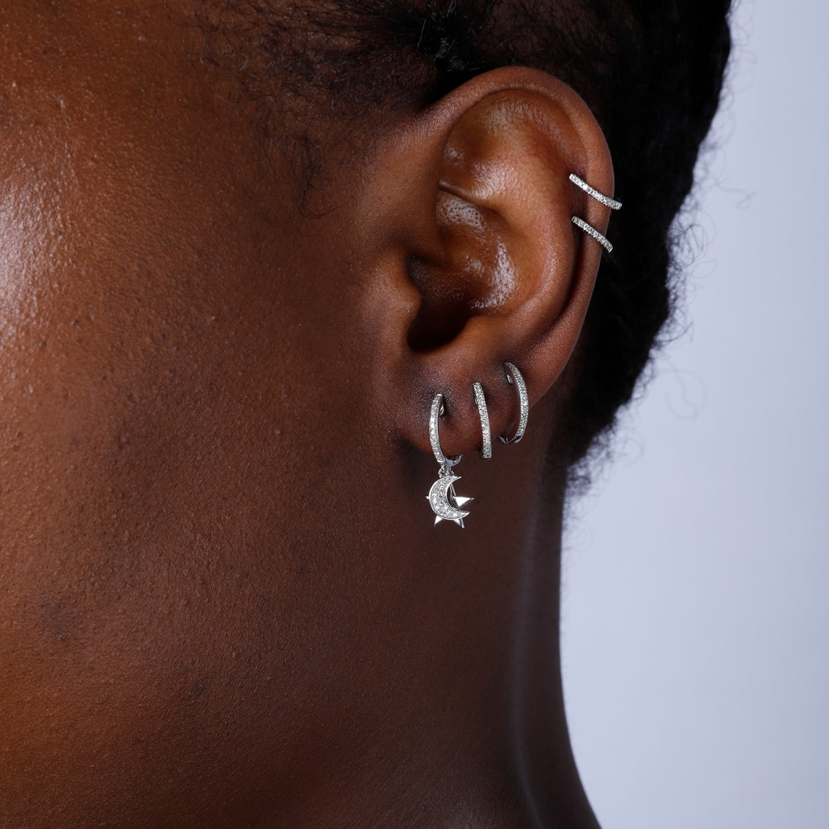 Moon Star Drop Earrings