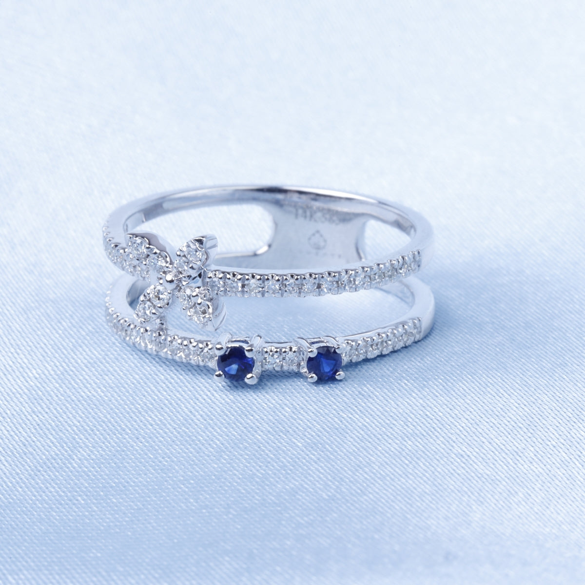 Nature Inspired Two Row Ring