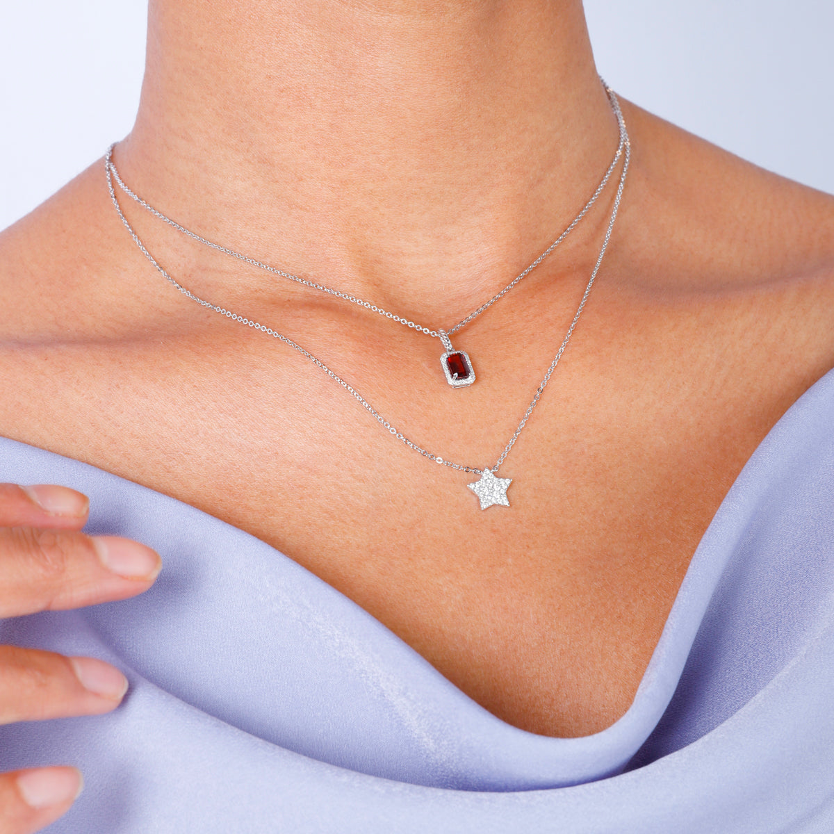 Pave Star Necklace