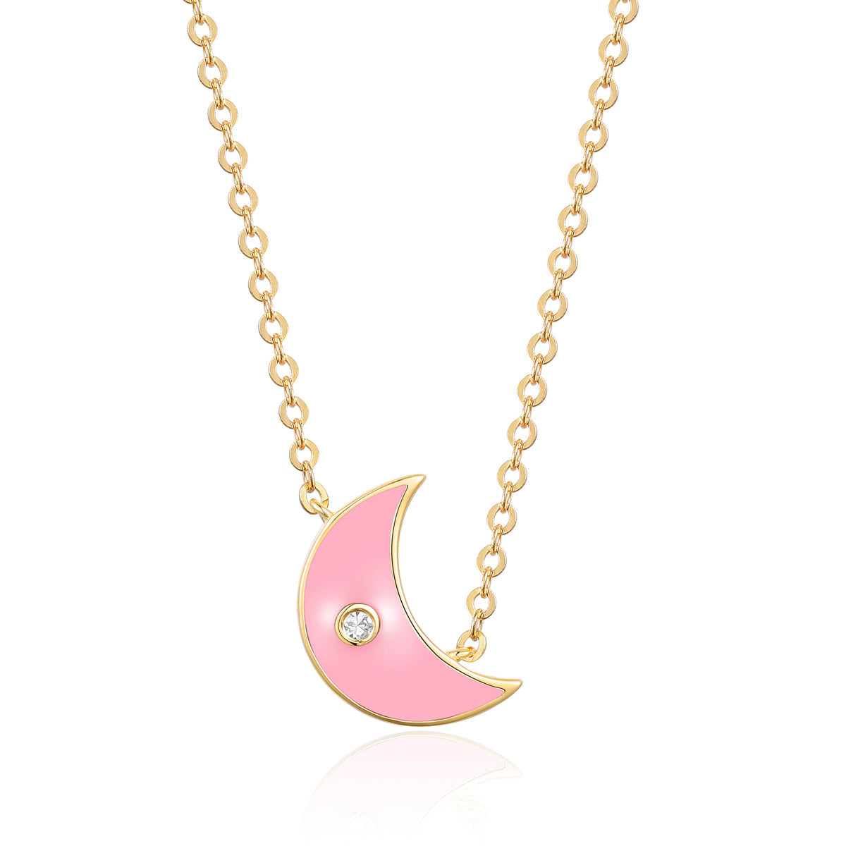 Enamel Moon Necklace