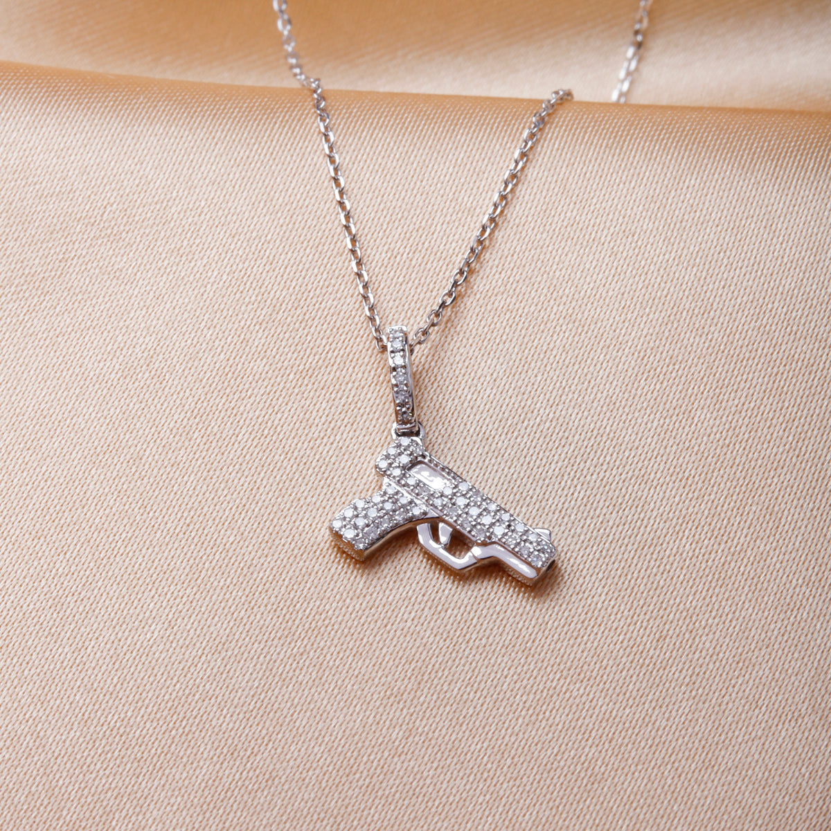 Diamond Gun Necklace