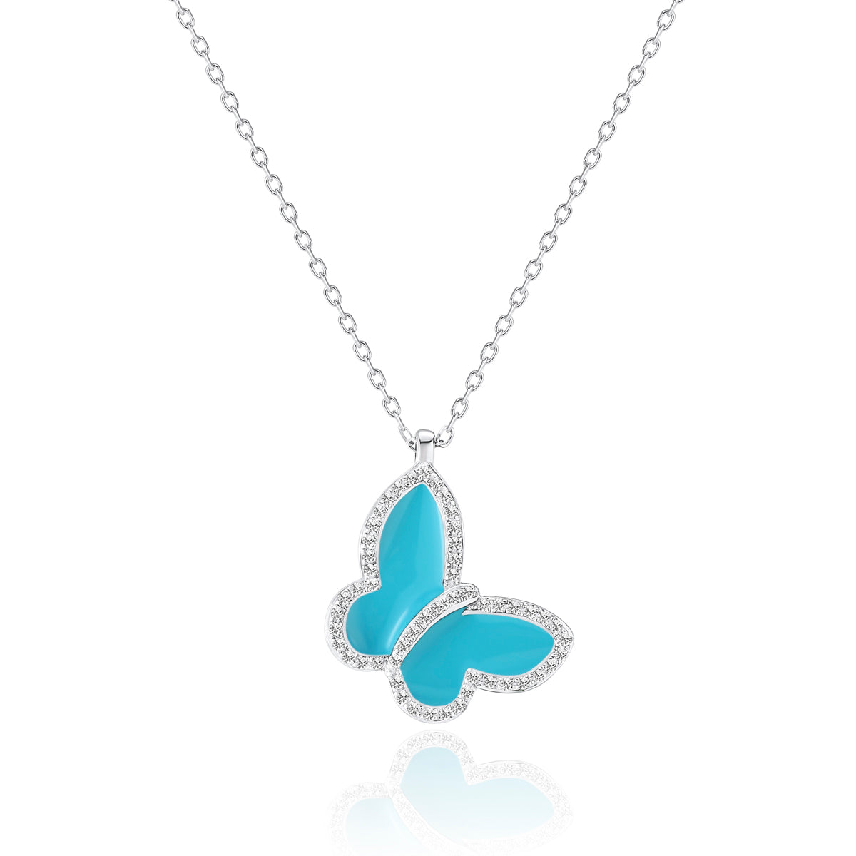 Timeless design and sparkling diamonds with a butterfly design symbolizing strength and beauty. 