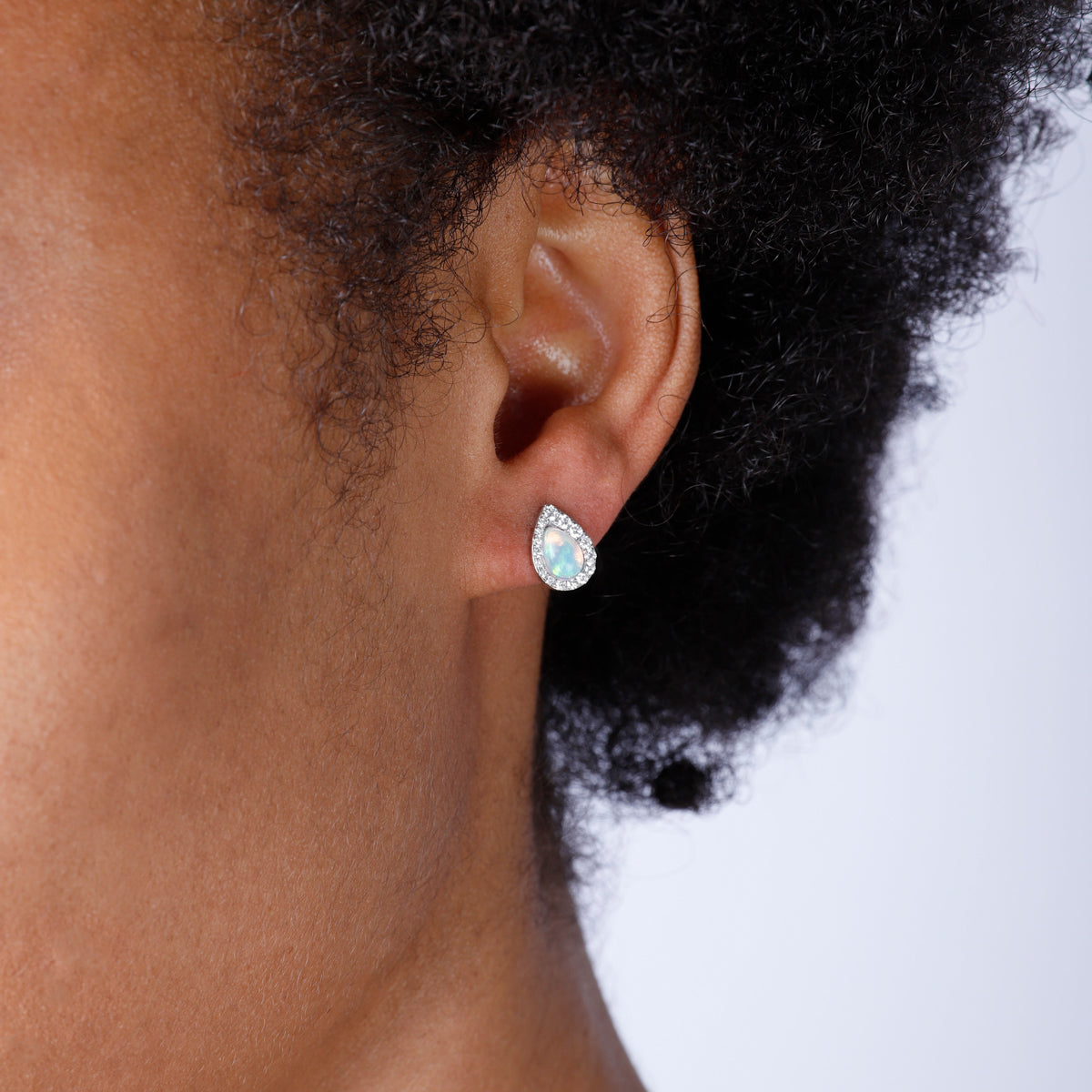 Opal Teardrop Studs