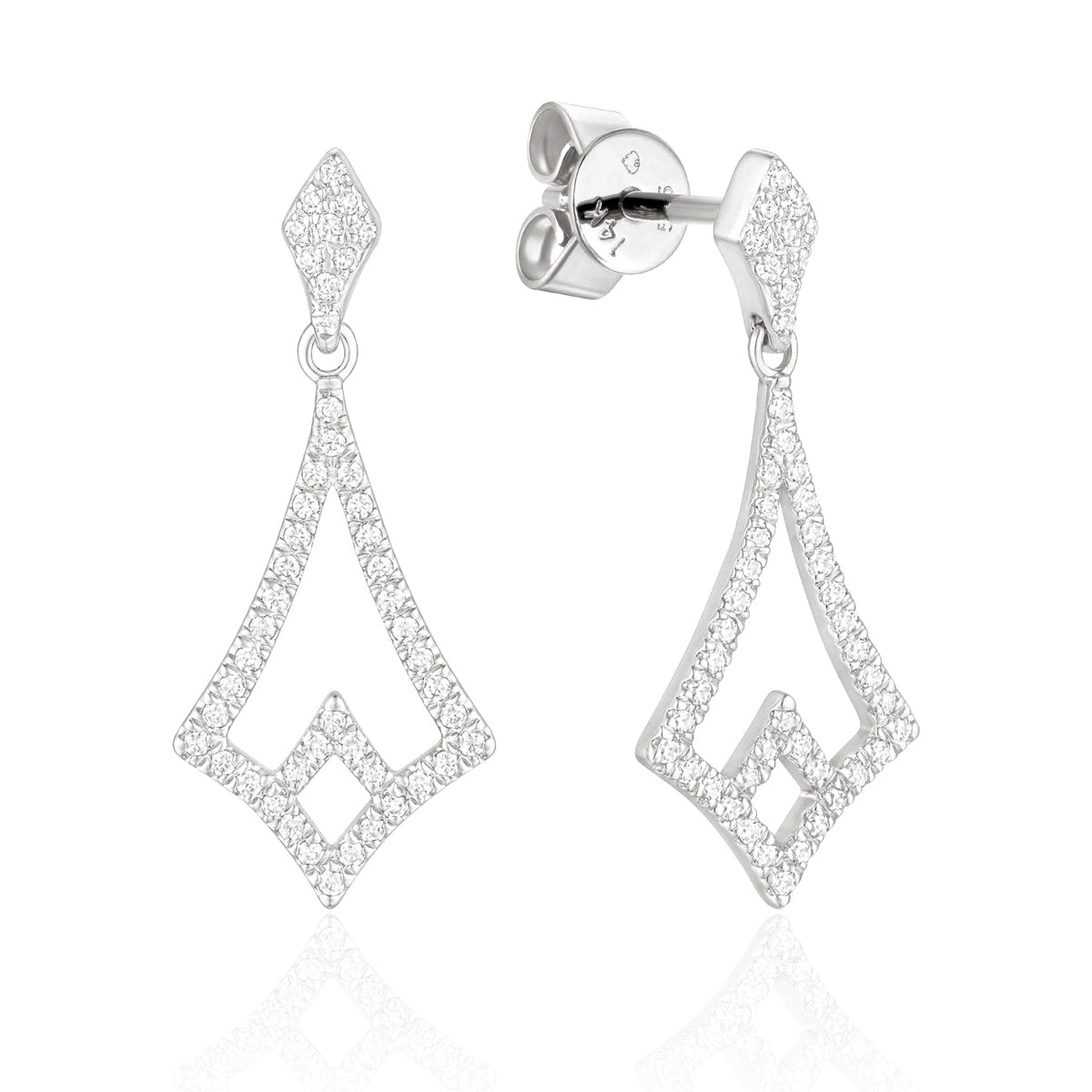 Chandelier Drop Earrings, inspired design adds a classic touch with its all around diamonds.